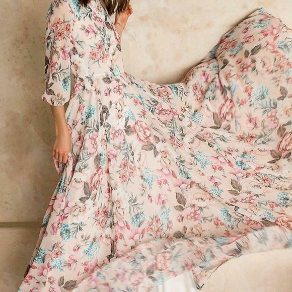 NWT $268 Yumi Kim Woodstock Maxi Dress Floral Gown - Picture 3 of 3